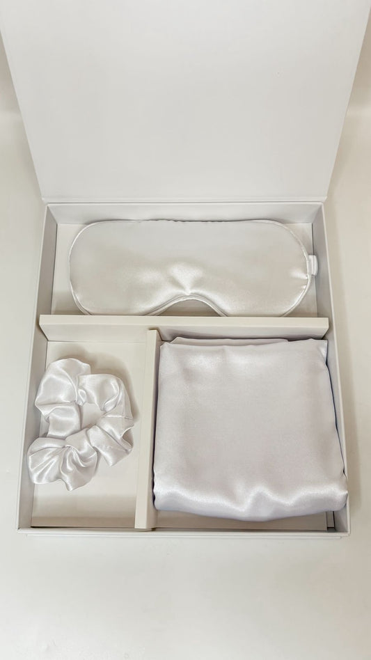Satin Silk Eye Mask, Scrunchie and Pillow Case